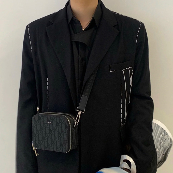 9a+ quality dior homme oblique jacquard camera crossbody bag